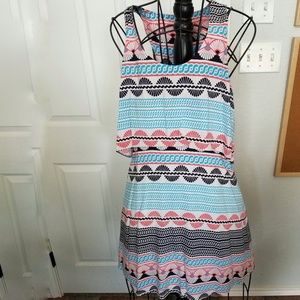 Crown and Ivy layered print dress sz. 10